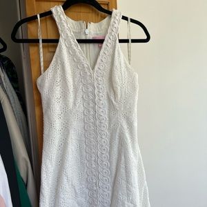 Classic white shift dress